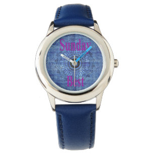 Montre Dimanche Meilleur test motif design Watch