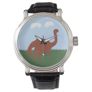 Montre Dinosaur Brontosaurus Carton Whimsical Art