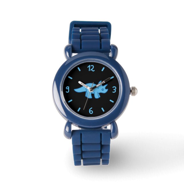 Montre Dinosaures bleus (Recto)