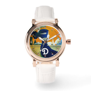 MONTRE DIVA EN BLEU, MONOGRAMME DE MODE BEAUTÉ