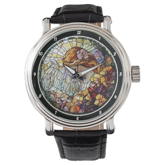 Montre Divine Radiance Stained Glass Angel Wall  (devant)
