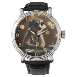 Montre DJ Meerkat : Tracks de rotation dans la Savanna,