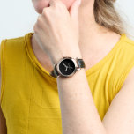 Montre do-it-yourself | Nom personnalisé, couleur, texte<br><div class="desc">Es-tu un Do It Yourselfer ? Maintenant, vous pouvez faire votre propre montre poignet personnalisée avec notre modèle facile à utiliser do-it-yourself. Ajoutez un nom. Initiales. Un monogramme. Une photo. Un logo ou une autre image. Cette montre est présentée en noir avec du texte blanc, mais vous pouvez aussi choisir...</div>