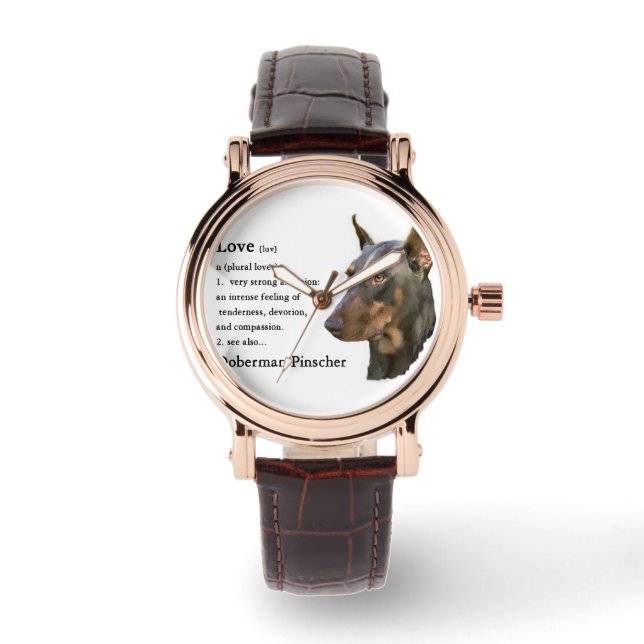 Montre Doberman Pinscher Les Amateurs Cadeaux (Recto)