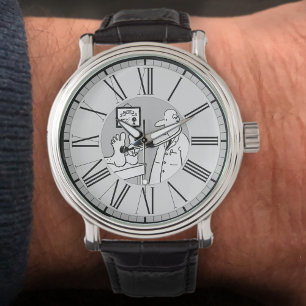 Montre Doctor with Stethoscope Checking Feet.