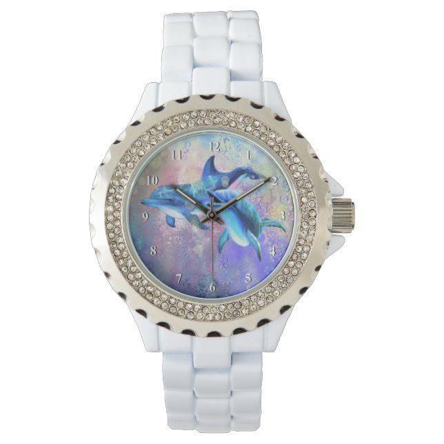 Montre Dolphin Couple Watch Valentines Day Cadeau (devant)