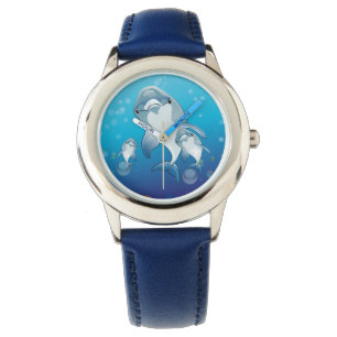 MONTRE DOLPHIN. ILLUSTRATION DE DOLPHINS COUPÉS