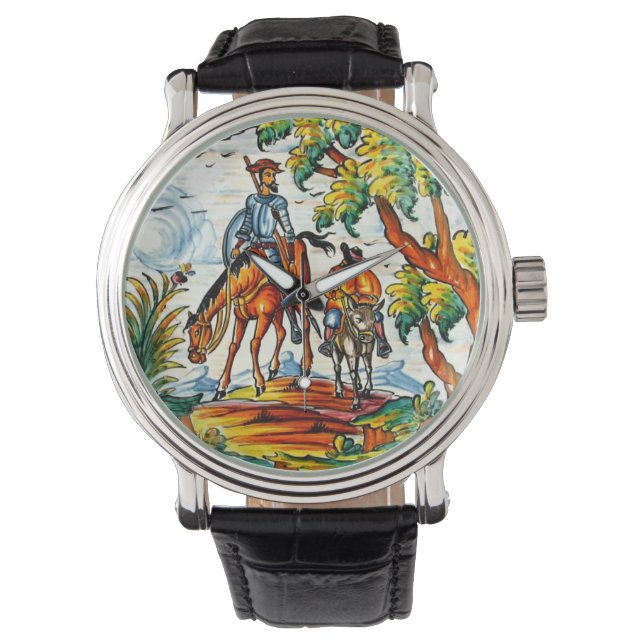 Montre Don Quichotte Cervantes Art Vintage (devant)