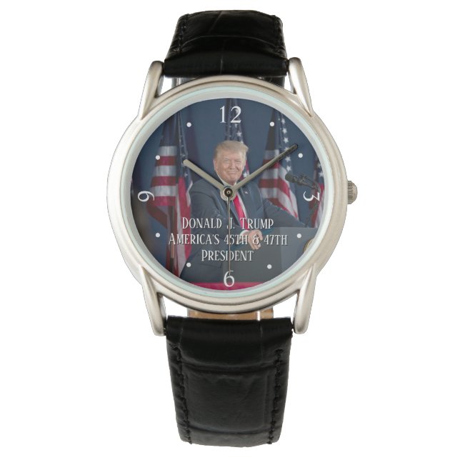 Montre Donald J. Trump 45e et 47e présidents Keepsaké (devant)