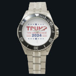 Montre Donald Trump 2024, personnalisable, ramènent l'Amé<br><div class="desc">Montrez votre soutien en style grâce à notre Custom Donald Trump 2024 Take America Back Watch! Ce garde-temps audacieux présente le slogan Take America Back, faisant une déclaration de patriotisme et d'engagement pour l'élection de 2024. Avec un design de visage de montre personnalisable et des matériaux durables et de haute...</div>