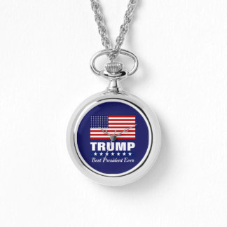 MONTRE DONALD TRUMP BEST PRESIDENT EVER NECKLACE WATCH
