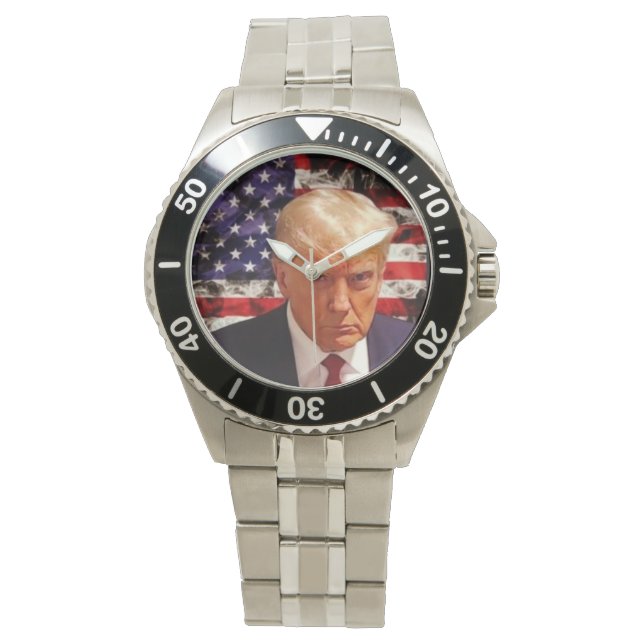 Montre Donald Trump Patriotic Mushot Art Watch (devant)