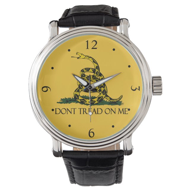 Montre Dont Tread on Me Gadsden Drapeau militaire histori (devant)