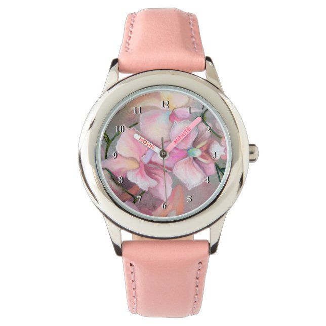 Montre d'orchidée rose (devant)
