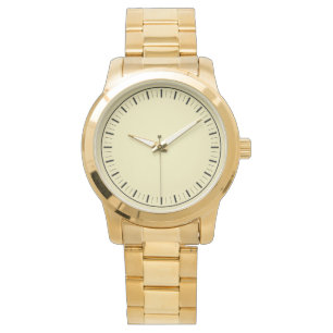 Montre dorée pour homme en grande taille moderne