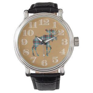 Montre d'orignaux de plaid par Leslie Harlow