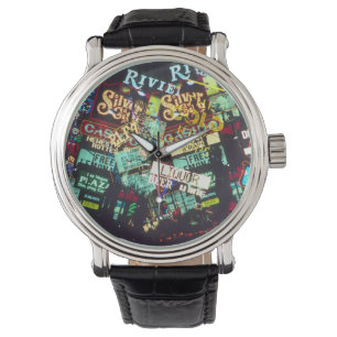 Montre Double exposition, enseignes de casino, Las Vegas,