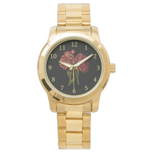 Montre Double Tulipes 004 ~ Art botanique ~ Regarder