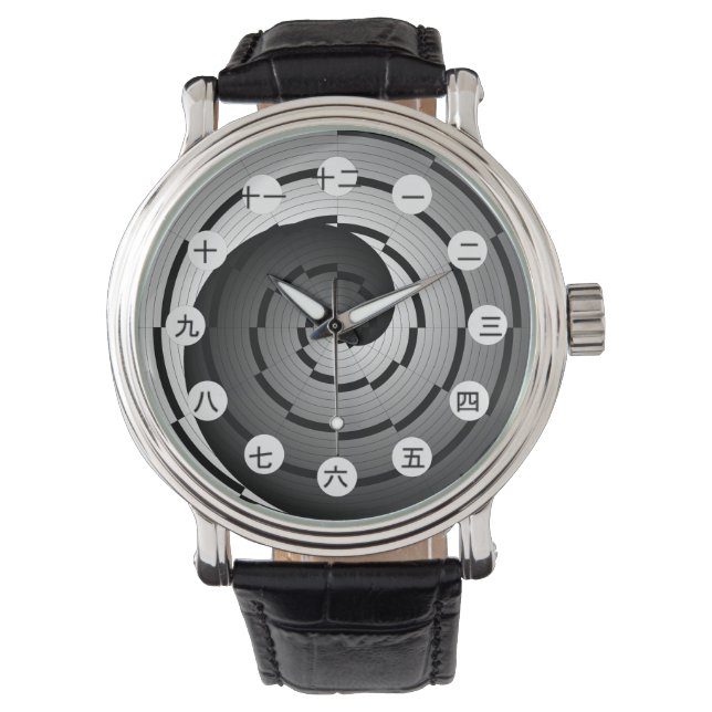 Montre Double Yin Yang Spiral (Jpn) par Kenneth Yoncich (devant)