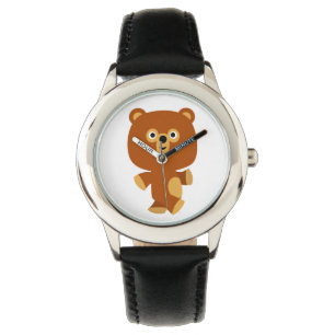 Montre d'ours à caricature assertive mignonne