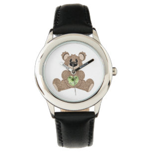 Montre d'ours de nounours de pierre porte-bonheur