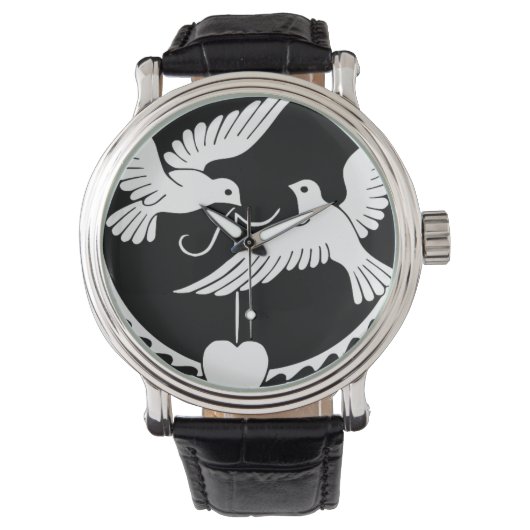 Montre Doves Heart Dance Peace Love Party Destinée (devant)