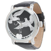 Montre Doves Heart Dance Peace Love Party Destinée (Incliné)