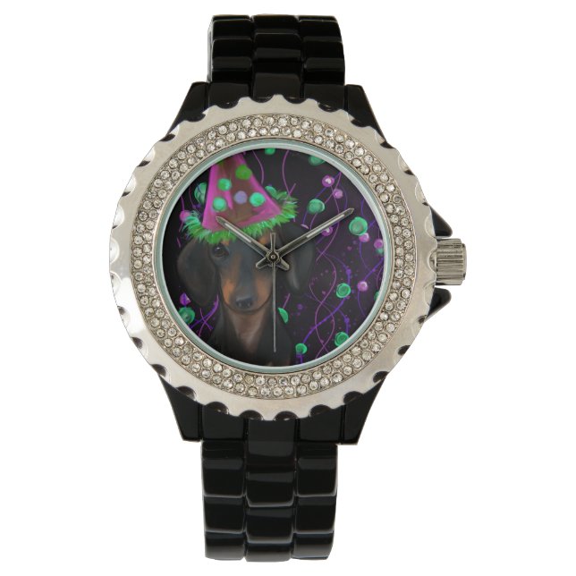 Montre Doxie noir et marron (devant)