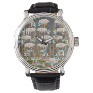 Montre Dragonflies Water Lilies Marais Art Nouveau