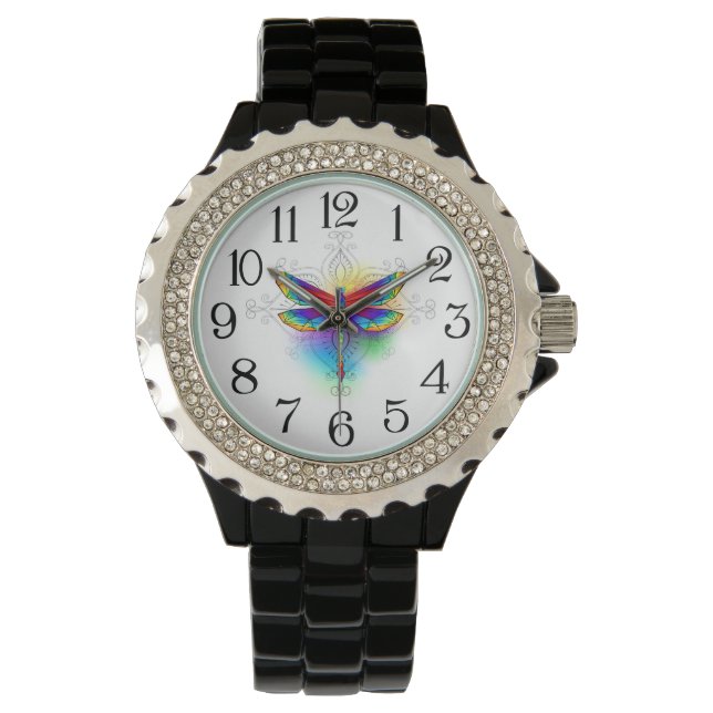 Montre Dragonfly en arc-en-ciel (devant)
