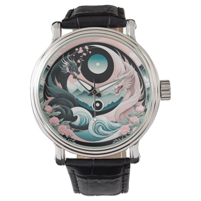 Montre Dragons Floral Mountain Rose Sage Turquoise (devant)