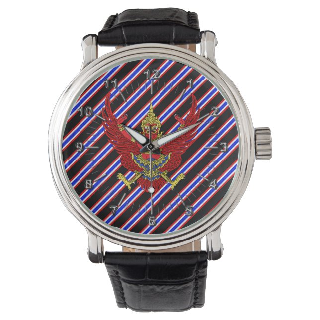 Montre Drapeau à rayures thaïlandais (devant)