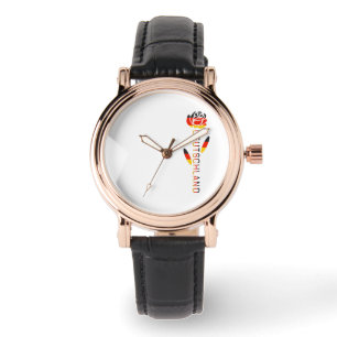 Montre Drapeau allemand Deutschland Rose