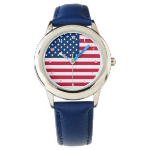 Montre drapeau américain