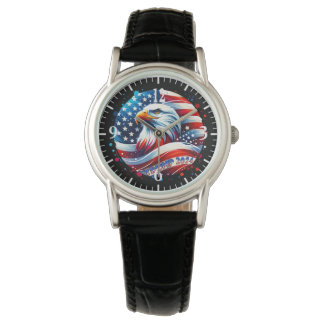 Montre Drapeau américain de l'aigle Trump 2024