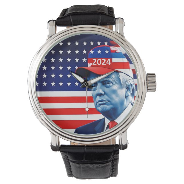 Montre Drapeau américain Donald Trump 2024 (devant)