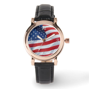 Montre Drapeau américain Patriotique Wristwatch