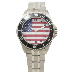 Montre Drapeau américain très patriotique Design moderne 