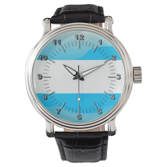 Montre Drapeau argentin laqué (devant)