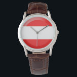 Montre Drapeau autrichien<br><div class="desc">Drapeau de l'Autriche</div>