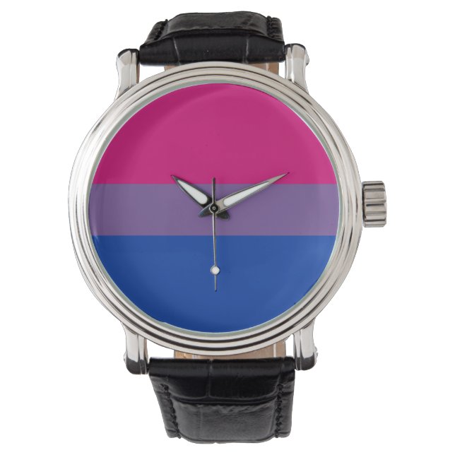 MONTRE DRAPEAU BISEXUAL DE FIERTÉ (devant)