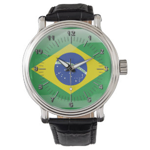 Montre Drapeau brillant brésilien