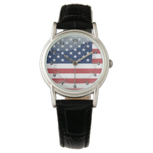 Montre Drapeau brillant des Etats-Unis