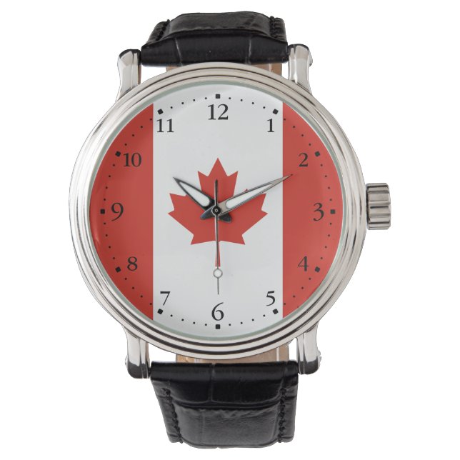 Montre Drapeau canadien patriotique (devant)