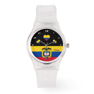 Montre Drapeau colombien, Coeurs, Colombie /sports