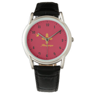 Montre Drapeau d'Albuquerque, Nouveau-Mexique Watch