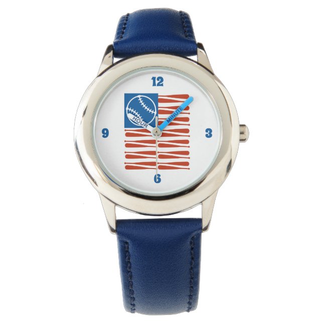 Montre Drapeau de baseball avec numéros (devant)