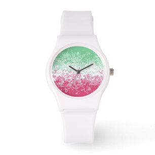 Montre Drapeau de Fierté Abrosexuel Groovy Abstrait Psych