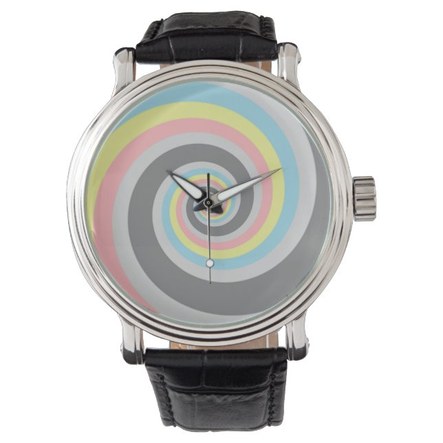 Montre Drapeau de fierté Demiflux Spirale Abstraite Tripa (devant)