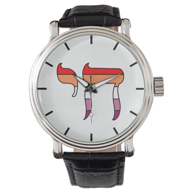 Montre Drapeau de fierté lesbienne Chai (devant)